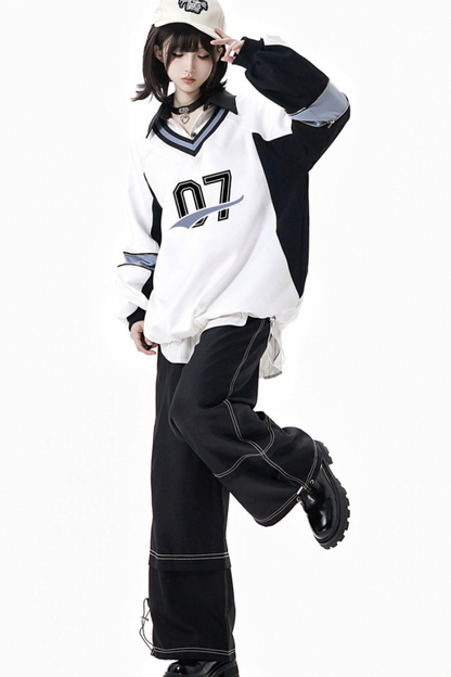 モードスタイルスウェット+ウエストスカート+パンツ+シャツ