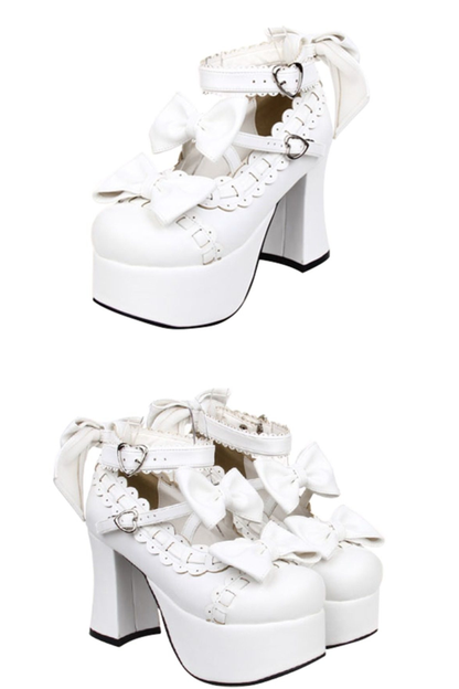 Ribbon Frill Stitching Lolita Shoes