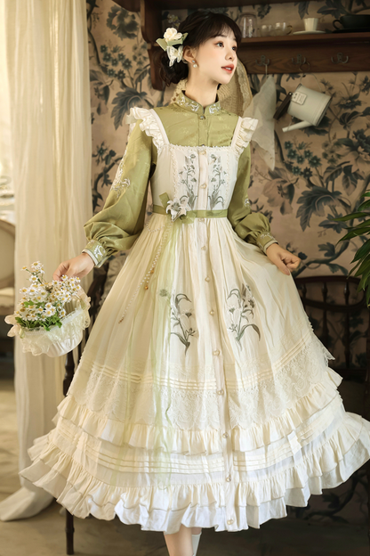 【予約商品】レトロチャイナエレガントロリータドレス+トップス