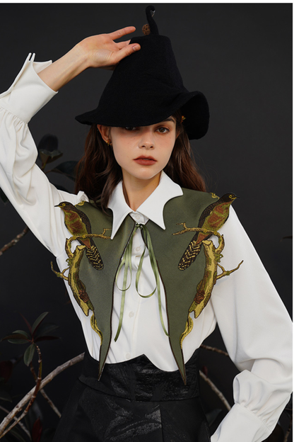 French Neckline Faux Collar