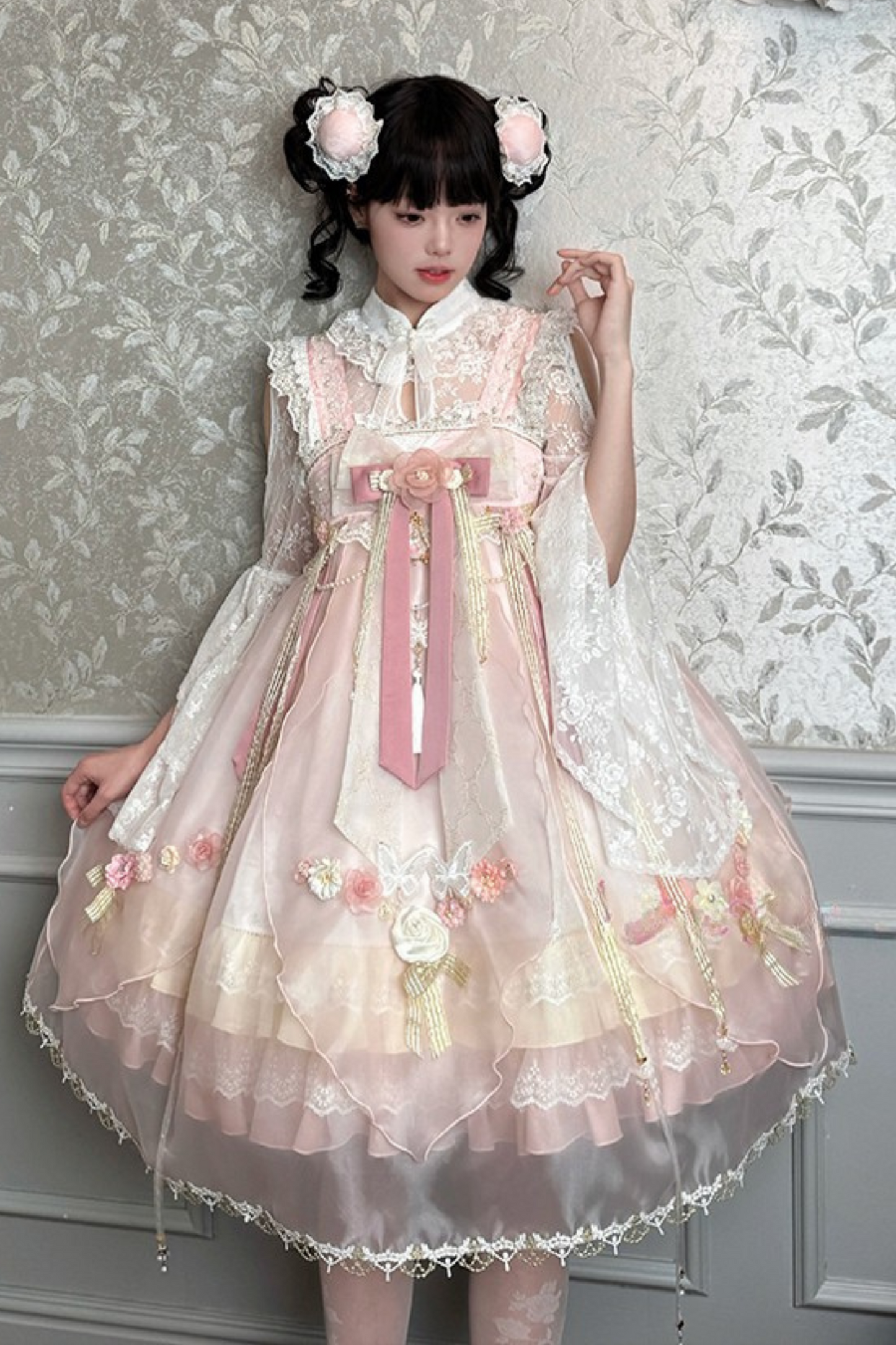 Fairy Floral China Tulle Ribbon Dress