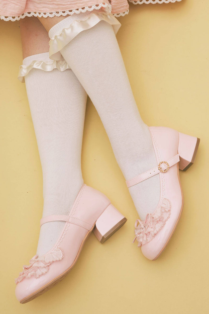 satin lacebow mary jane