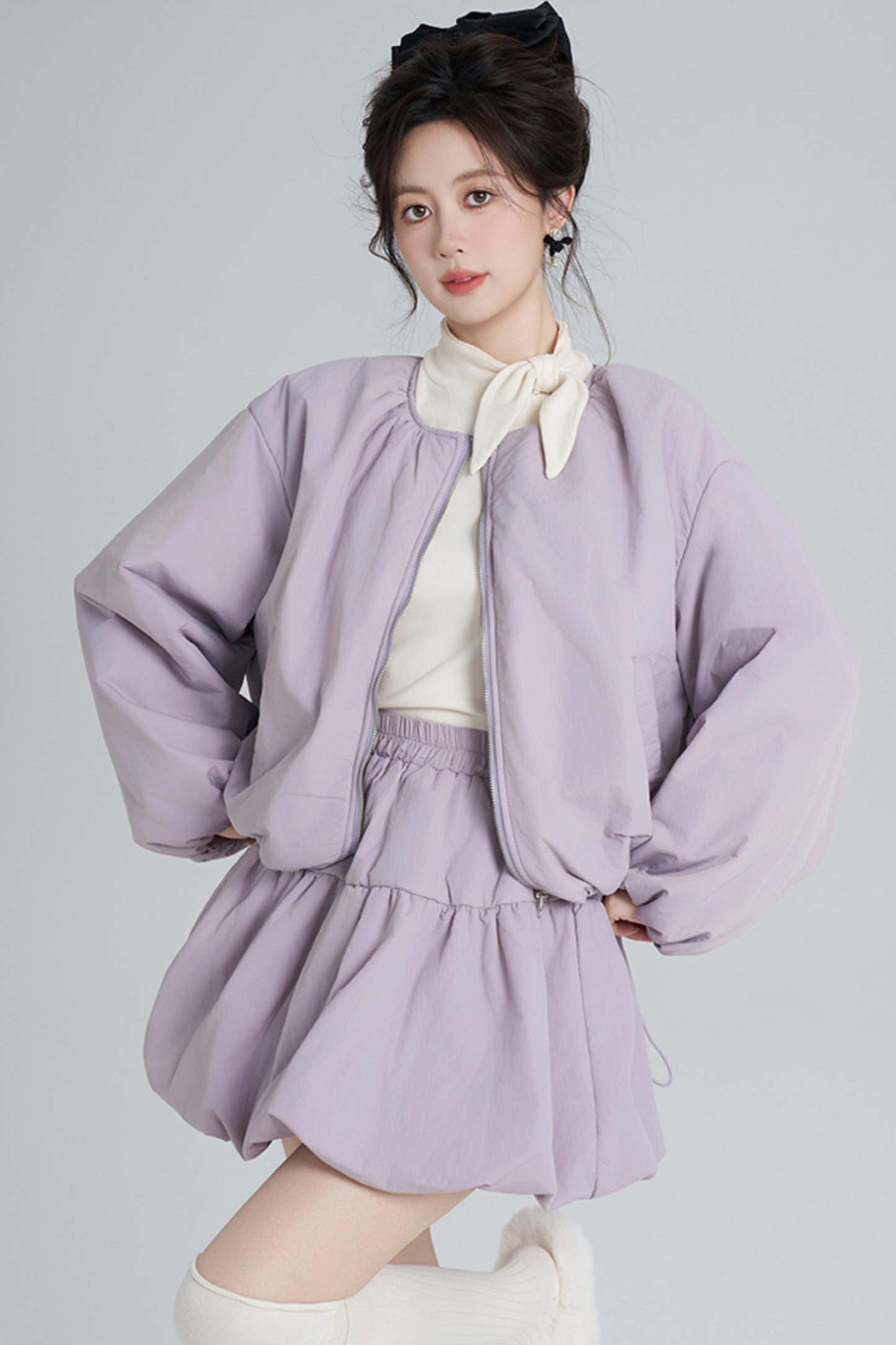 マカロンジップアウター+スカート