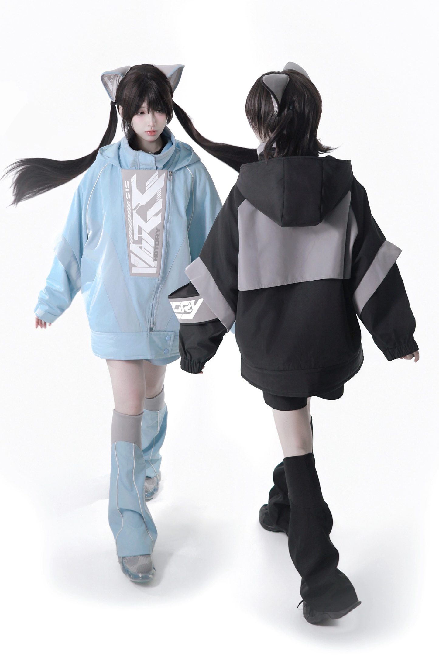 Cyber Loose Jacket + Pants + Leg Warmers + Cat Ear Headband