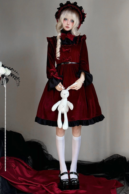 Gothic Dark Doll Dress + Bag