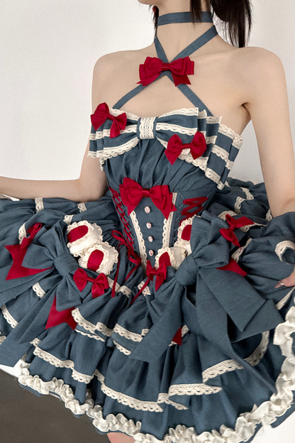 Cherry Rabbit Lolita Dress + Short Cardigan