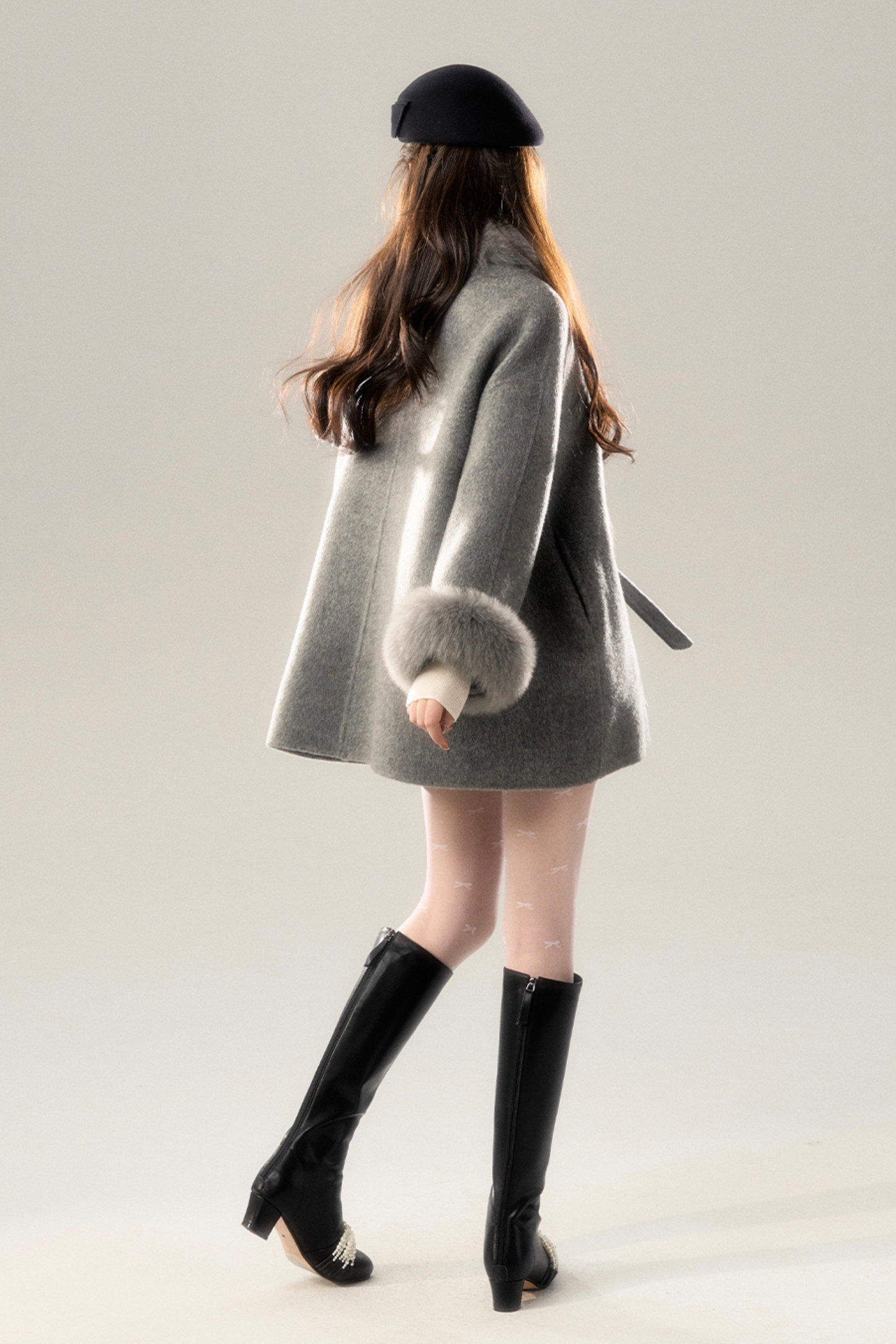 Fox Fur Sweet Bow Coat