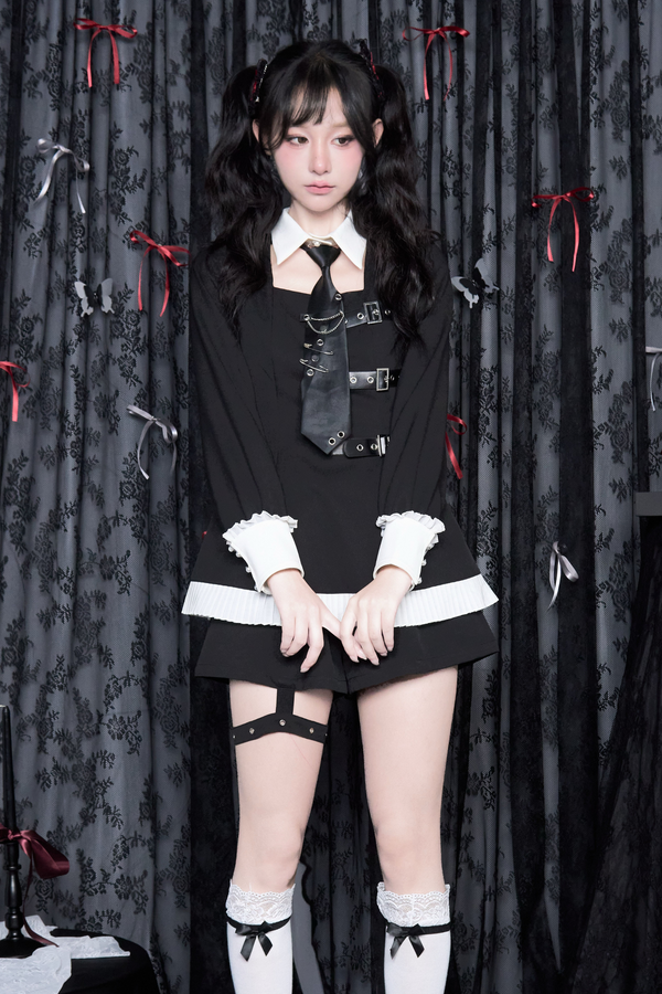 Gothic Girls Doll Top + Shorts
