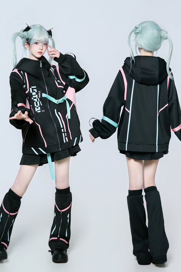 オーバーロードアニメガールジャケット+スカート＋レッグカバー