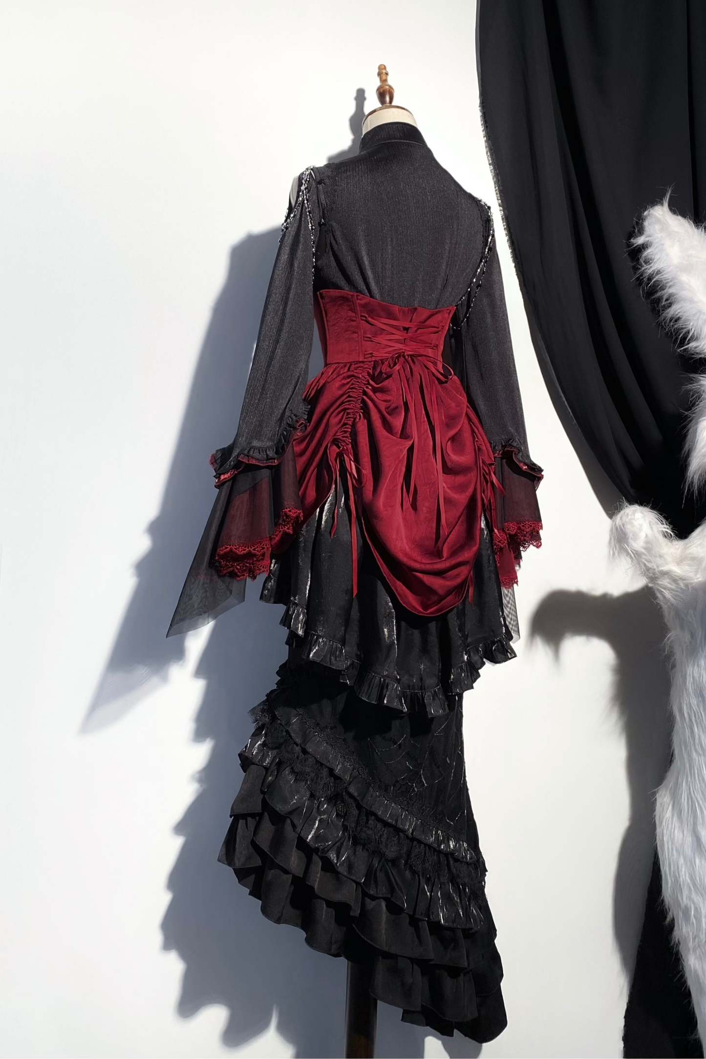 ダークフラワーゴシックロリータセットアップ