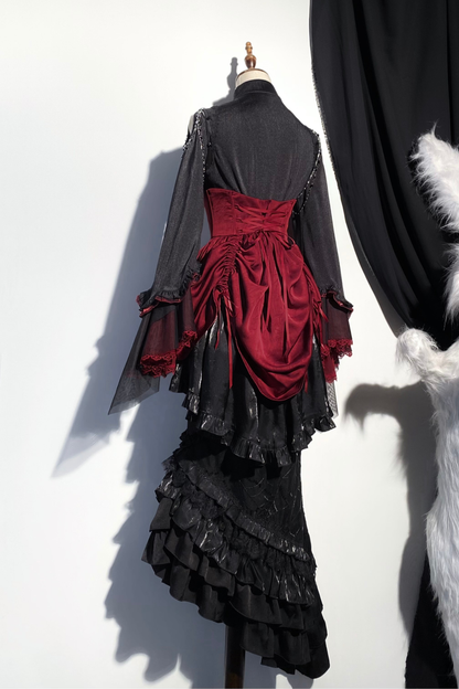 ダークフラワーゴシックロリータセットアップ