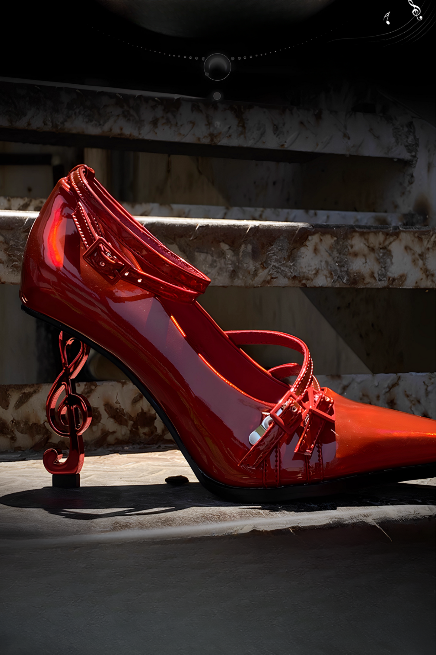 [Pre-order] Dark Gothic Pointed Toe G Clef Heel