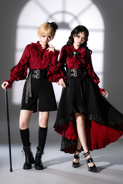 [2월 16일 예약마감] 클래식 로리타 셔츠 + 언밸런스 스커트 + 피쉬테일 스커트 + 반바지