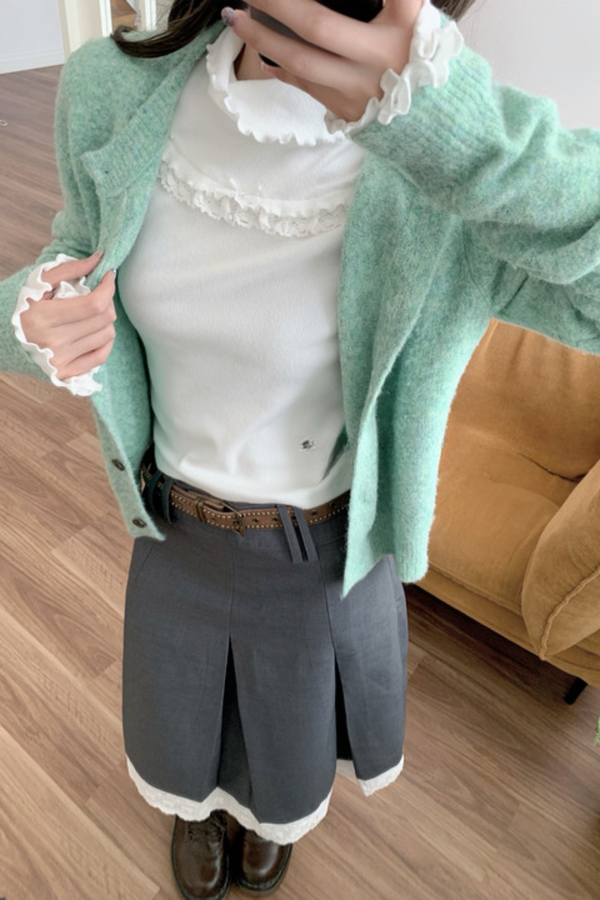 Christmas girly knit + innerwear + skirt