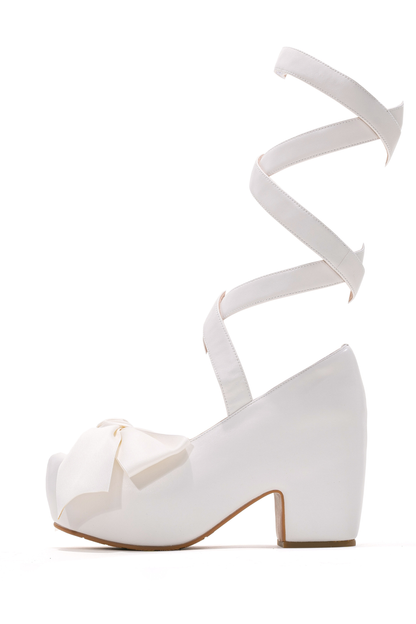 レースアップリボンロリータシューズ