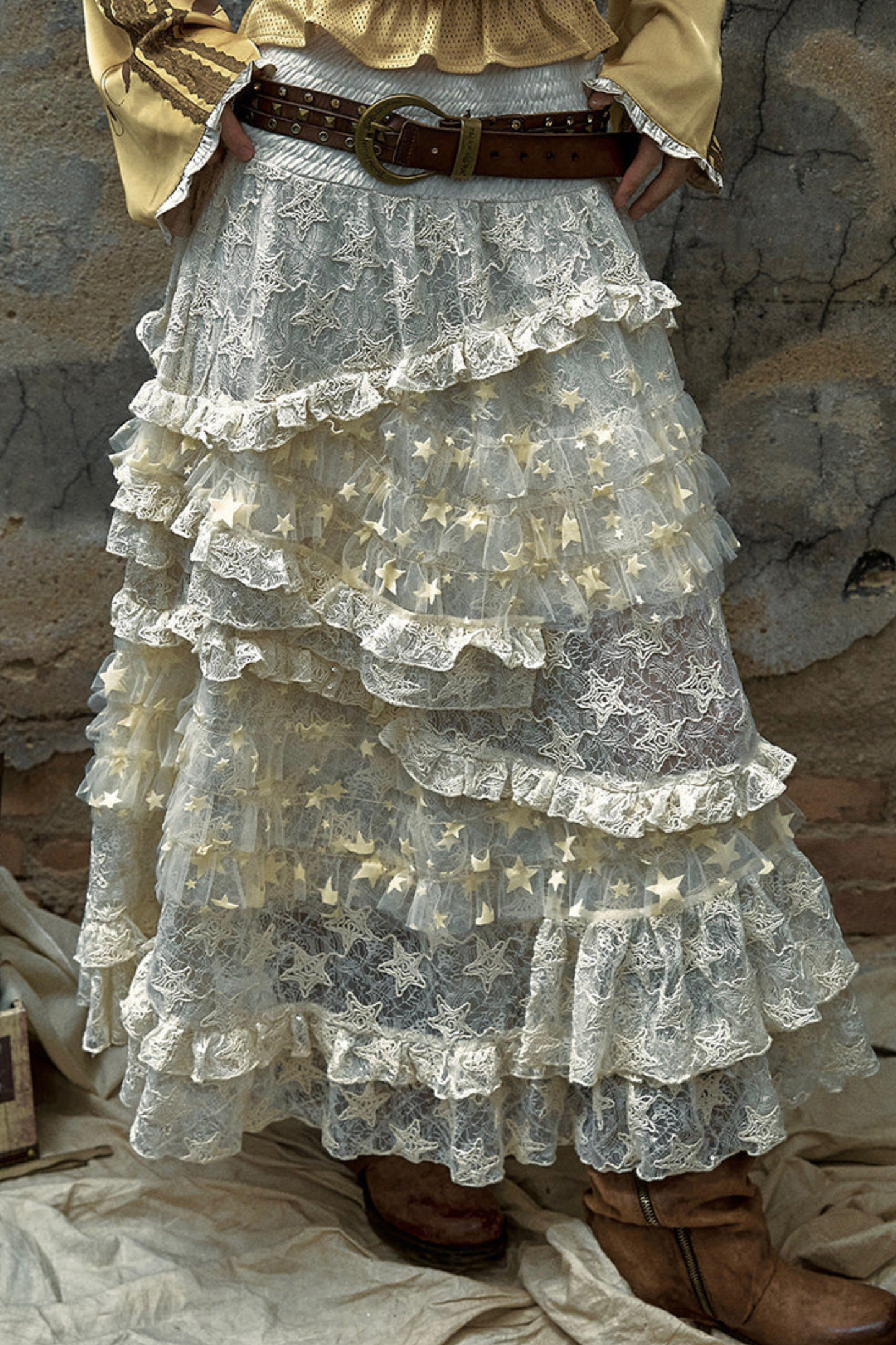 Romantischer Retro-Spitzenrock