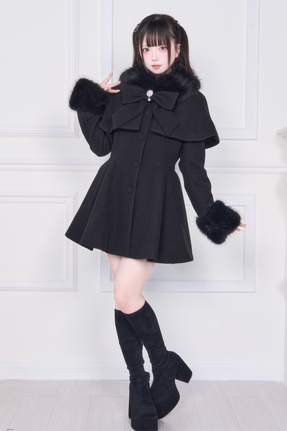 ビッグリボンフレアコート