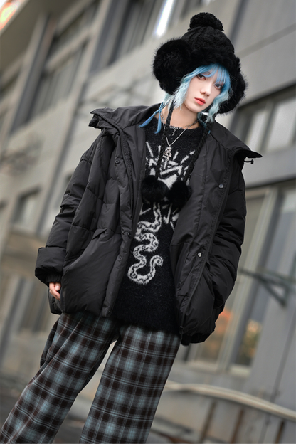 White Duck Hooded Down Jacket