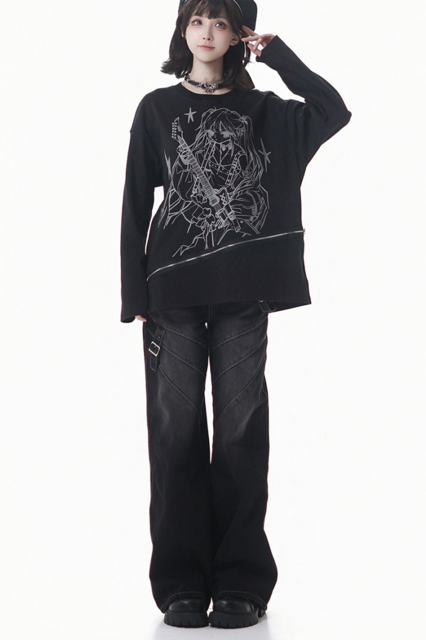 Washed Smoked Straight Leg Pants