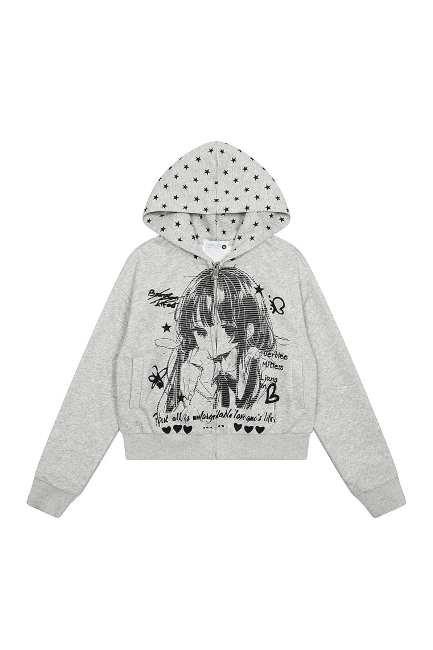 アニメデザインフードショートパーカー