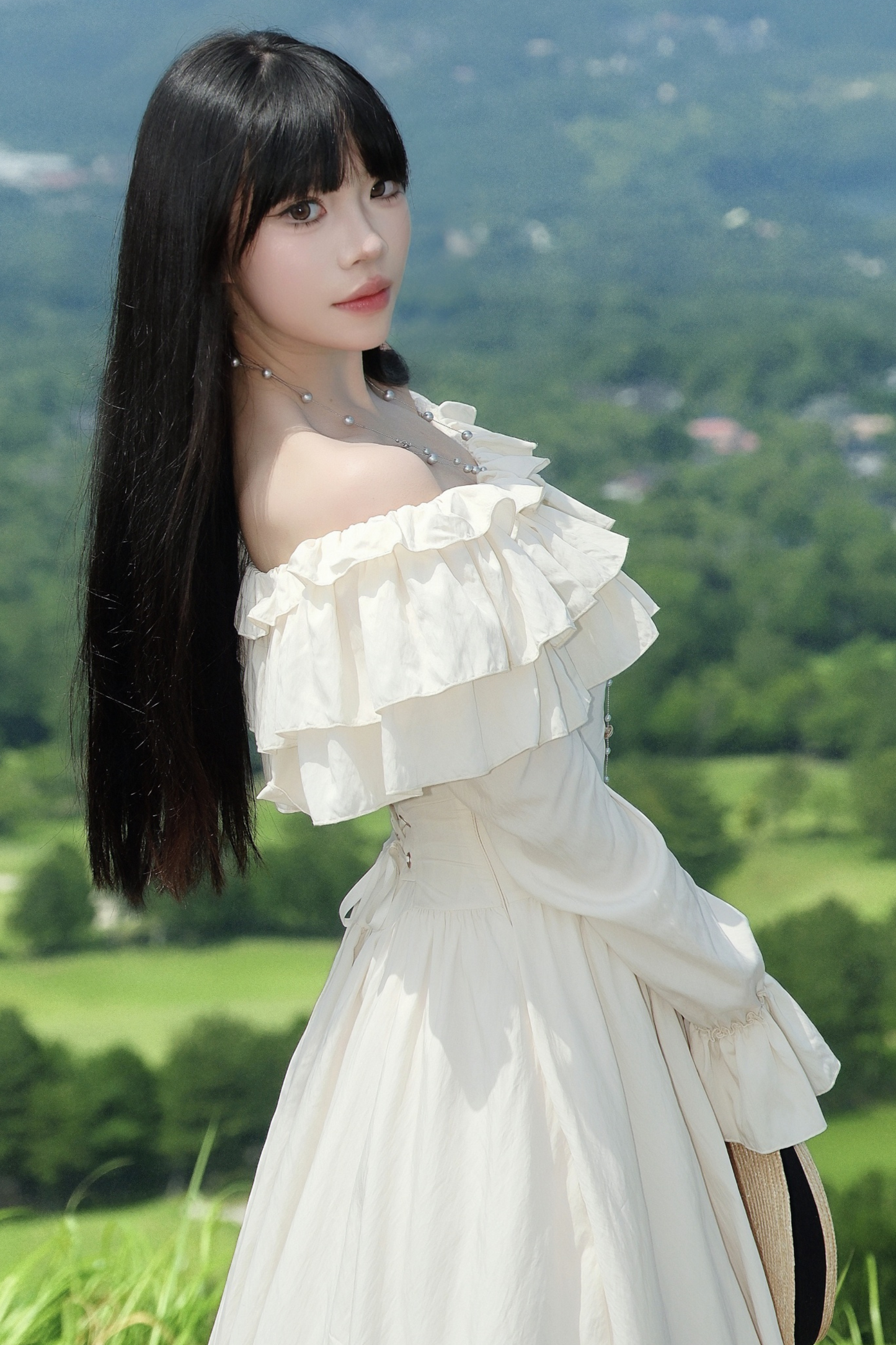 Sweet Frill One Shoulder Dress