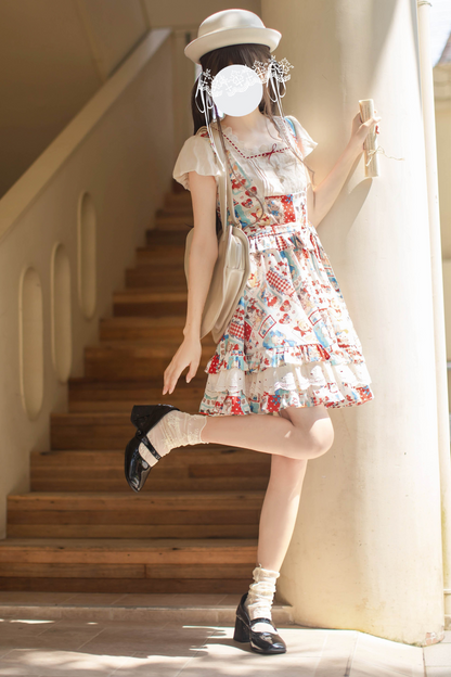 【予約商品】レトロポップベストスカート＋シャツ