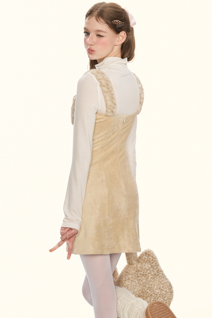 Milk Leopard Fur Sass Skirt