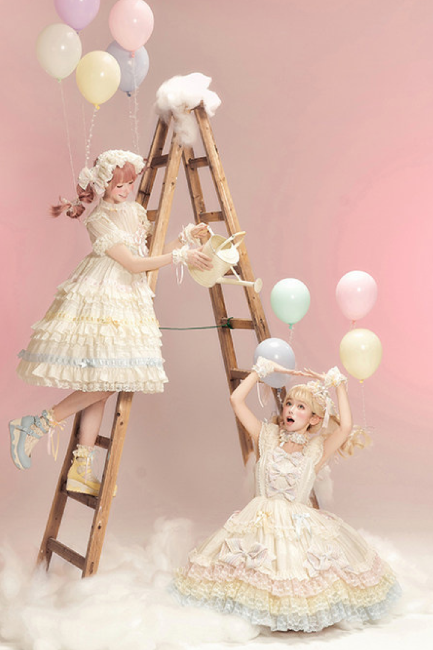 Rainbow Angel Lolita Jumper Skirt + Rainbow Dress + Monochrome Long Dress + Monochrome Jumper Skirt