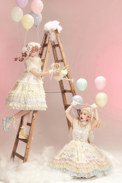 Rainbow Angel Lolita Jumper Skirt + Rainbow Dress + Monochrome Long Dress + Monochrome Jumper Skirt