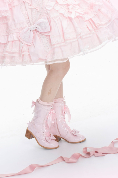 Sheep puff retro boots