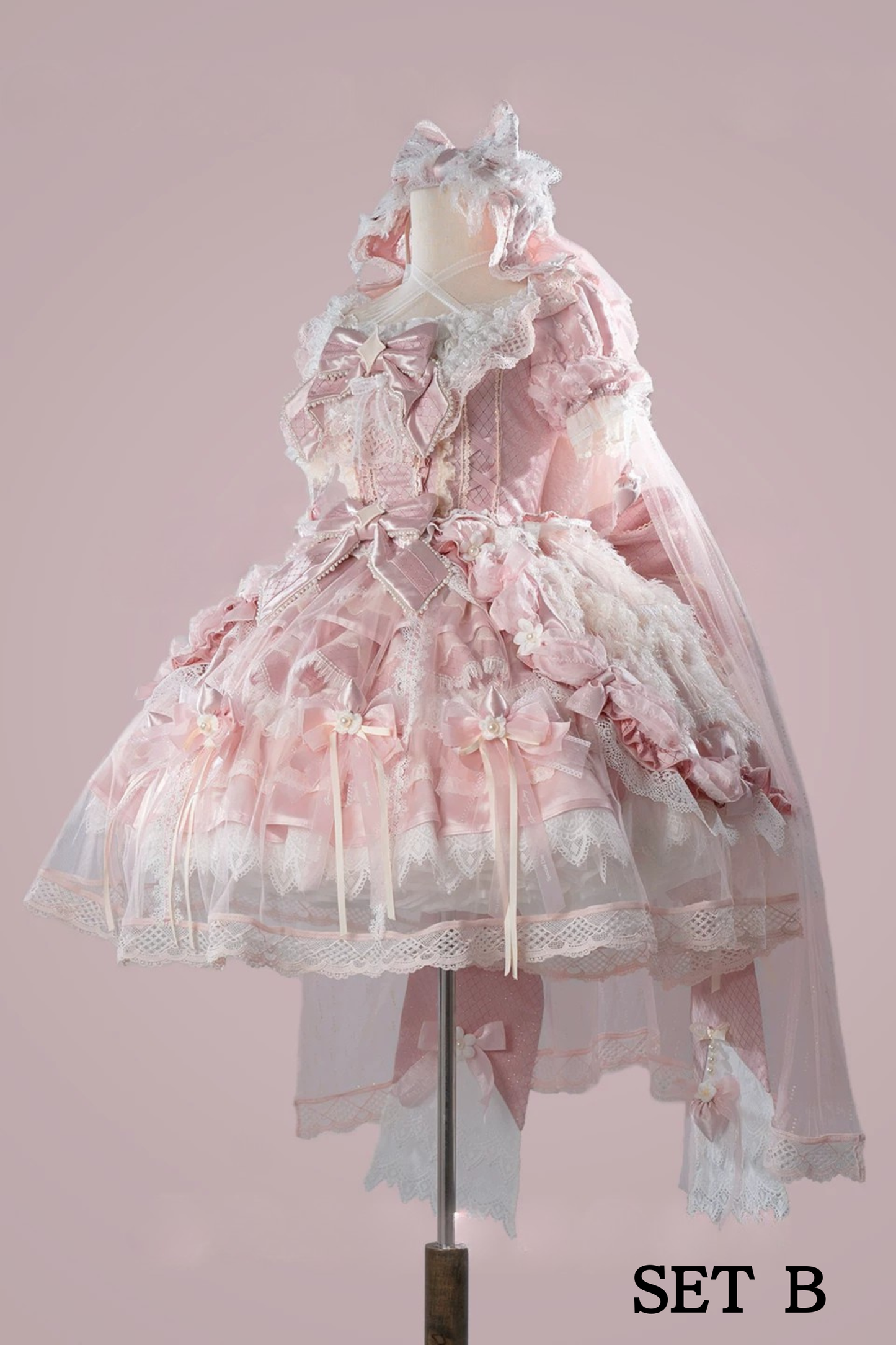 【2月26日予約締切】ラビングスノーピンクロリータロマンティックドレス＋フルセットA/B