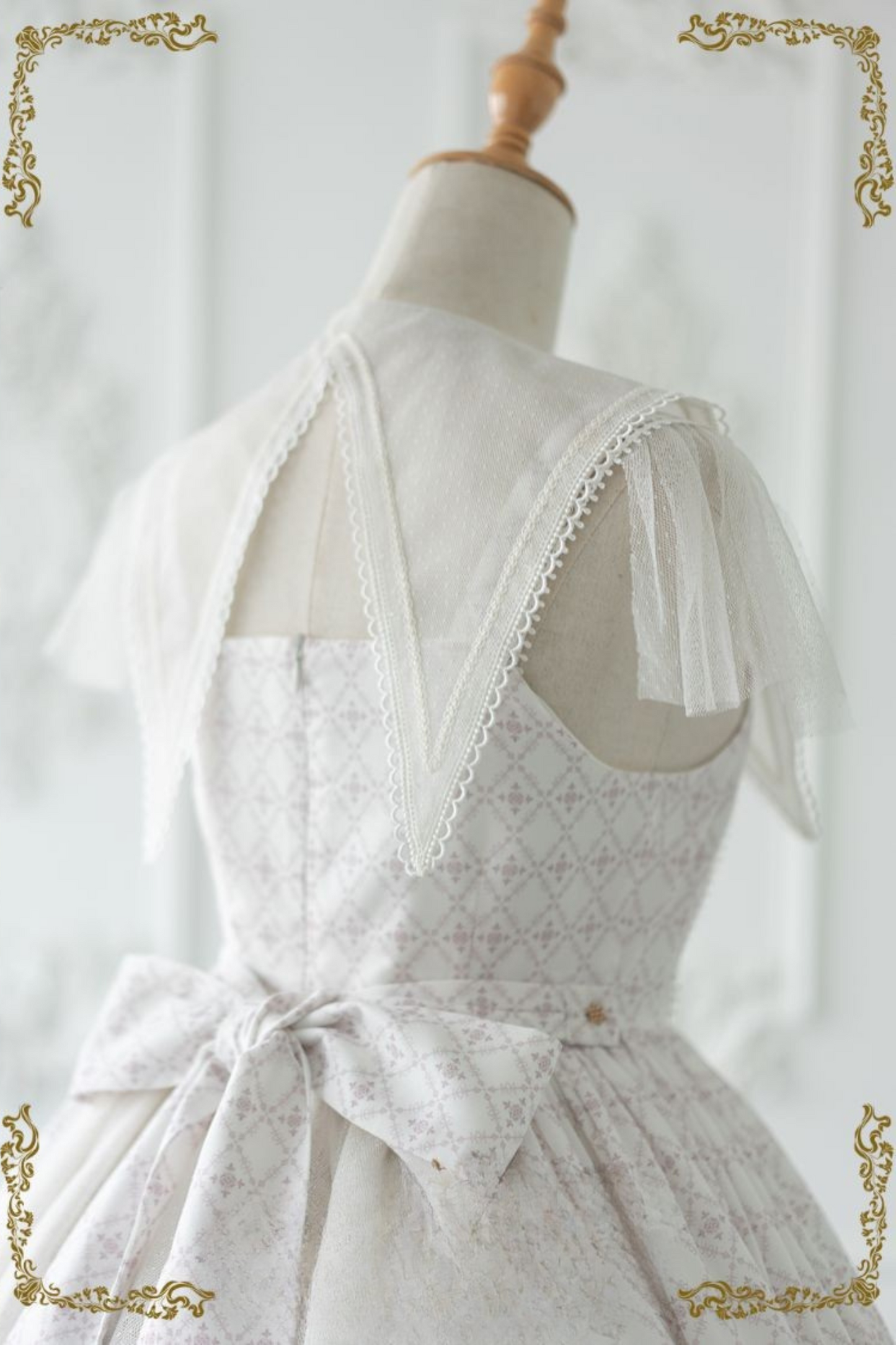 ウィンドウシックレトロドールロリータドレス