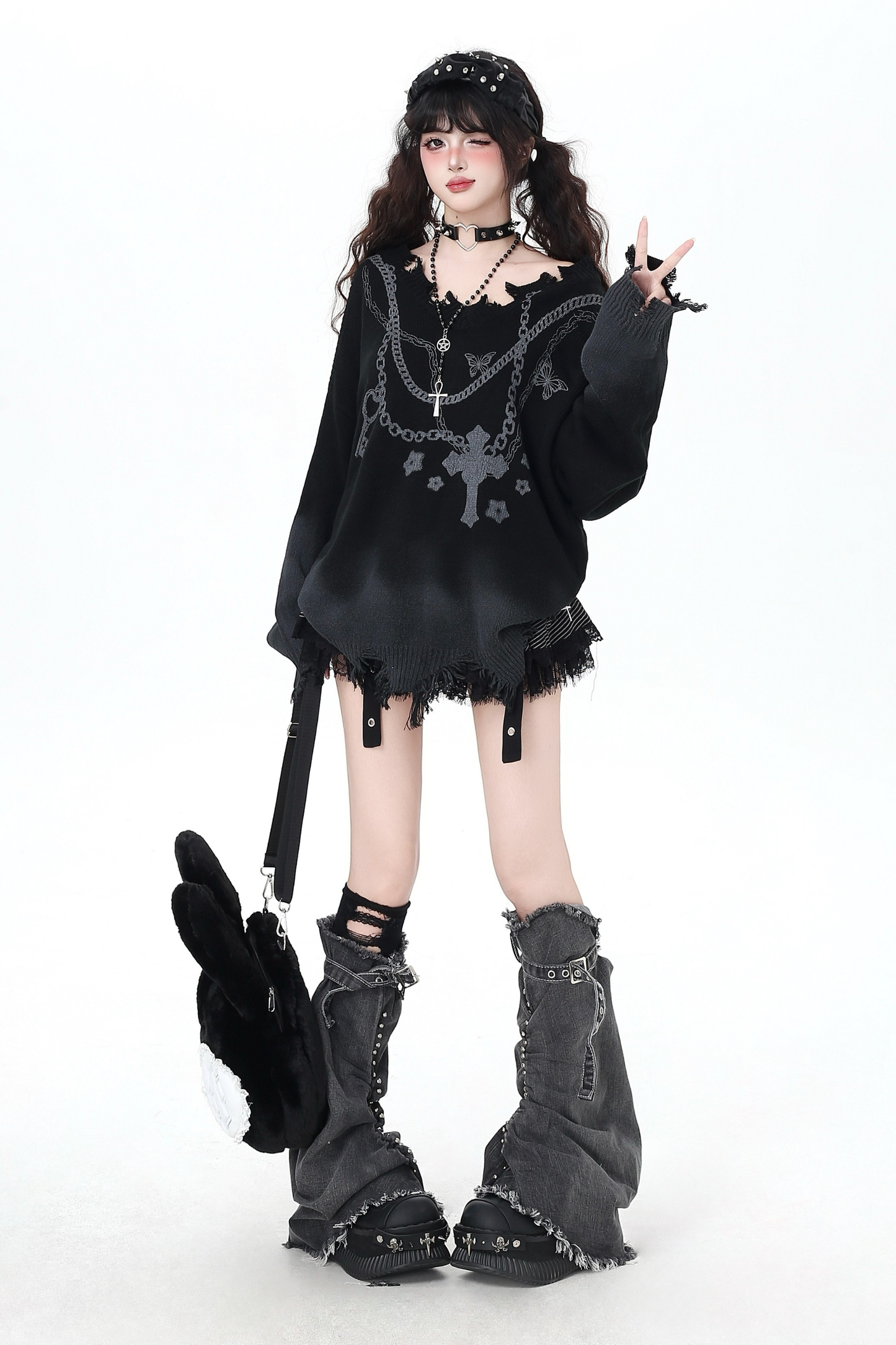 Gothic Chain Foundation Hall Subculture Sweater
