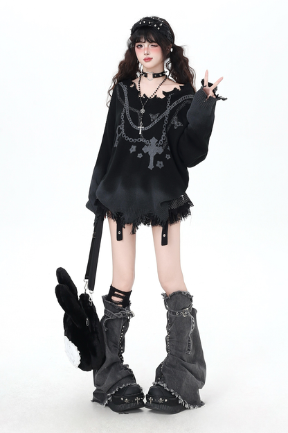 Gothic Chain Foundation Hall Subculture Sweater
