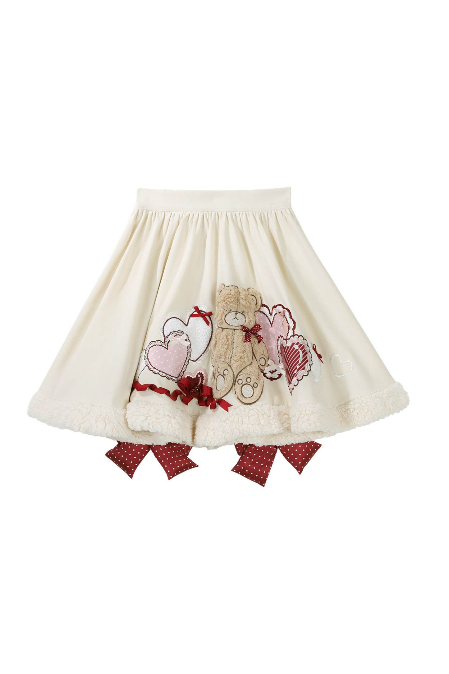 【予約商品】ラビットロリータケープ+サスペンダー+ベアデザインスカート+タートルネック