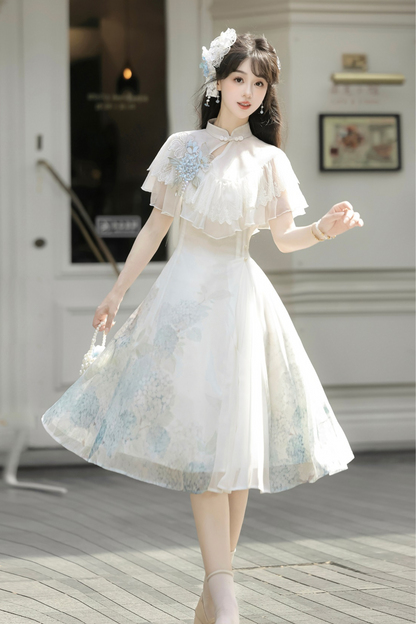 アジサイレターエレガントロリータサスペンダードレス+ショール