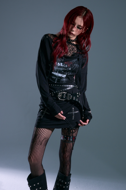 Garden Punk Lace Hooded Dress