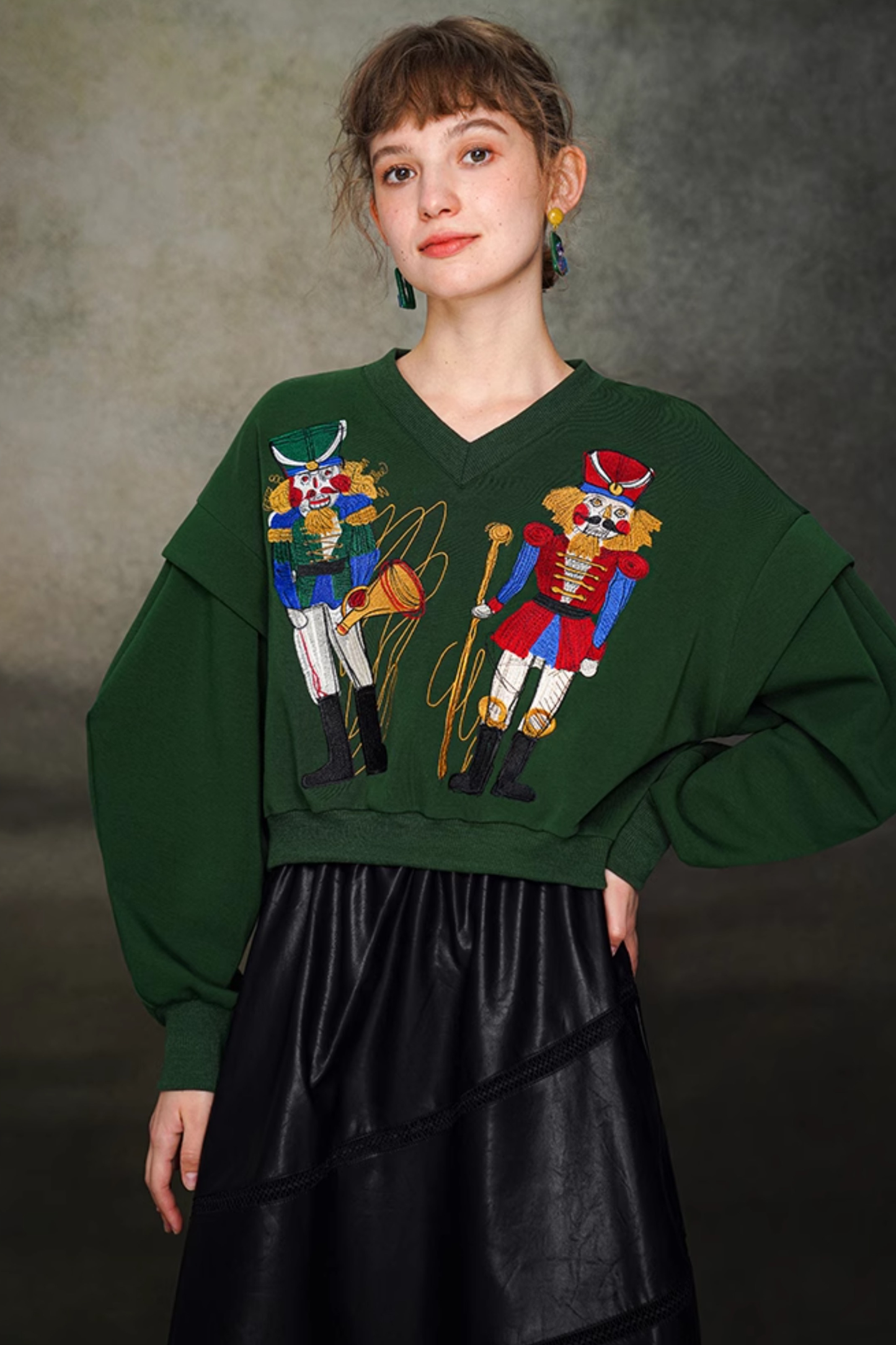 Retro Toy Wide V-Neck Top