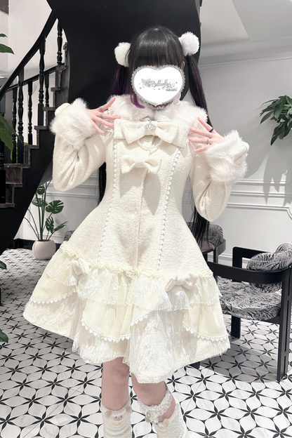 ガーリースノーリボンコート