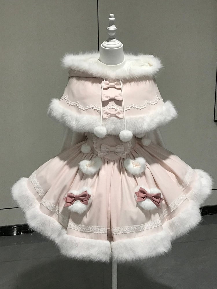 【12月19日予約締切】Sweet Dream Rabbitうさ耳フーディーファーケープ＋OPドレス＋サスペンダードレス＋インナートップス