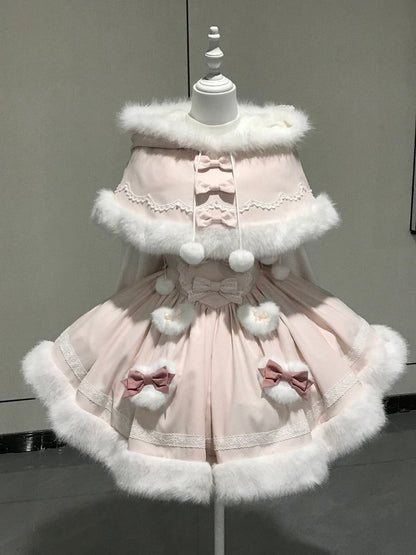 【12月19日予約締切】Sweet Dream Rabbitうさ耳フーディーファーケープ＋OPドレス＋サスペンダードレス＋インナートップス