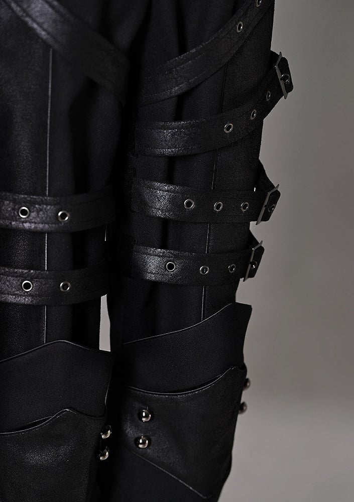 [Pre-order Deadline: June 8] Phantom Knight Dark Gothic Prince Strap Buckle Black Pants