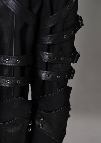 [Pre-order Deadline: June 8] Phantom Knight Dark Gothic Prince Strap Buckle Black Pants