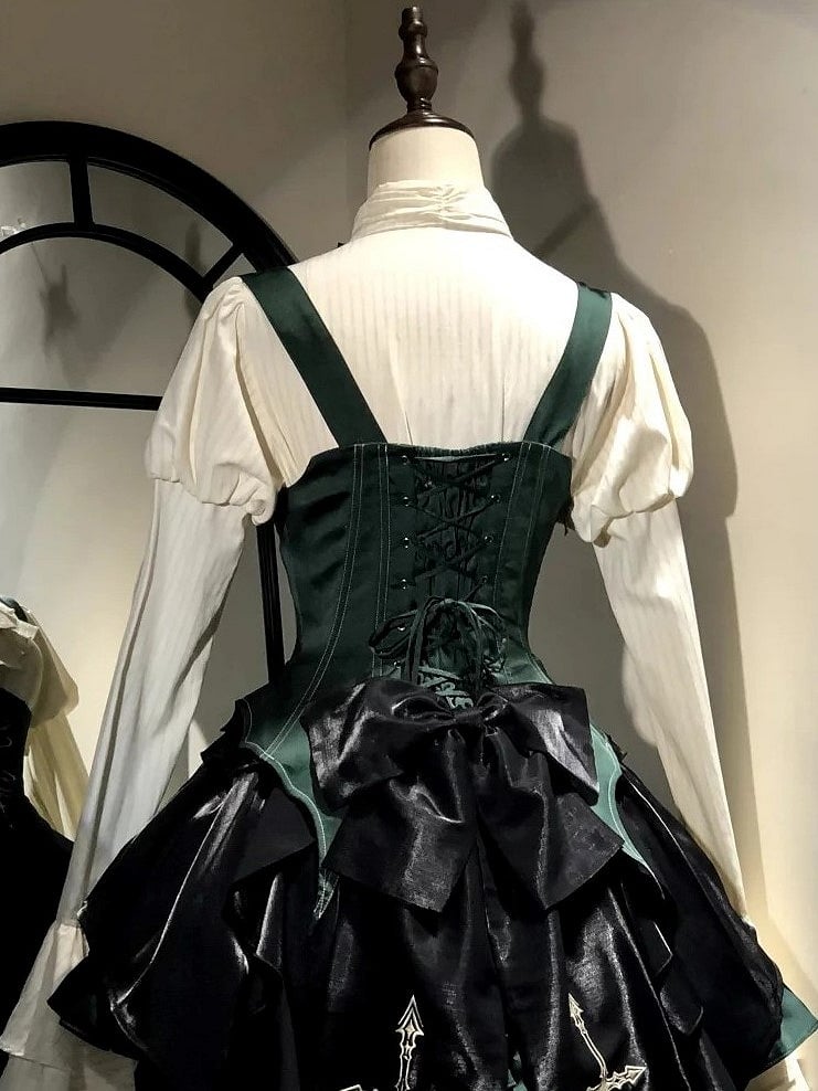 【12月3日予約締切】inverted spell contract ダークゴシックウィッチドレスフルセット＋シャツ＋ベスト＋スカート