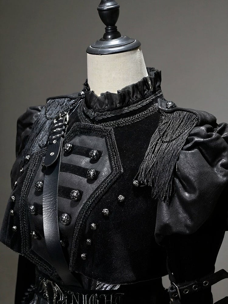 【6月8日予約締切】ファントムナイトミリタリーダークエポレットアーマークロップドジャケット