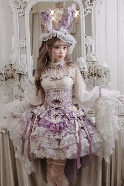 【4月8日予約締切】スウィートロリータバニーレースコルセットドレスセットA/B/C