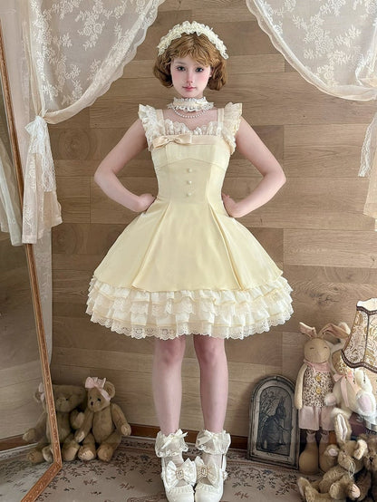 【1月29日予約締切】エレガントスイートロリータフリルリボンサスドレス＋チョーカー