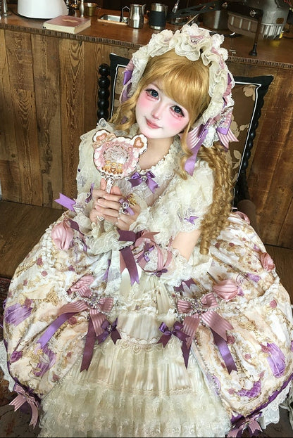 【6月16日予約締切】アンティークジェムストーンパヒュームシリーズレースリボンケープ（フラワーリボン付き）