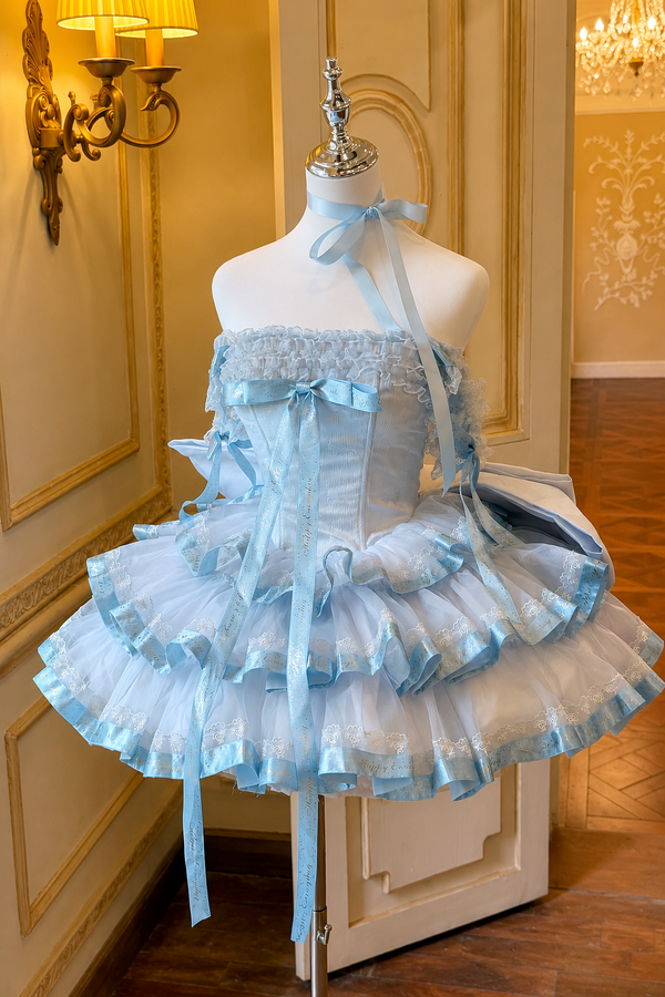 シンデレラブルーリボンプリンセスドレス