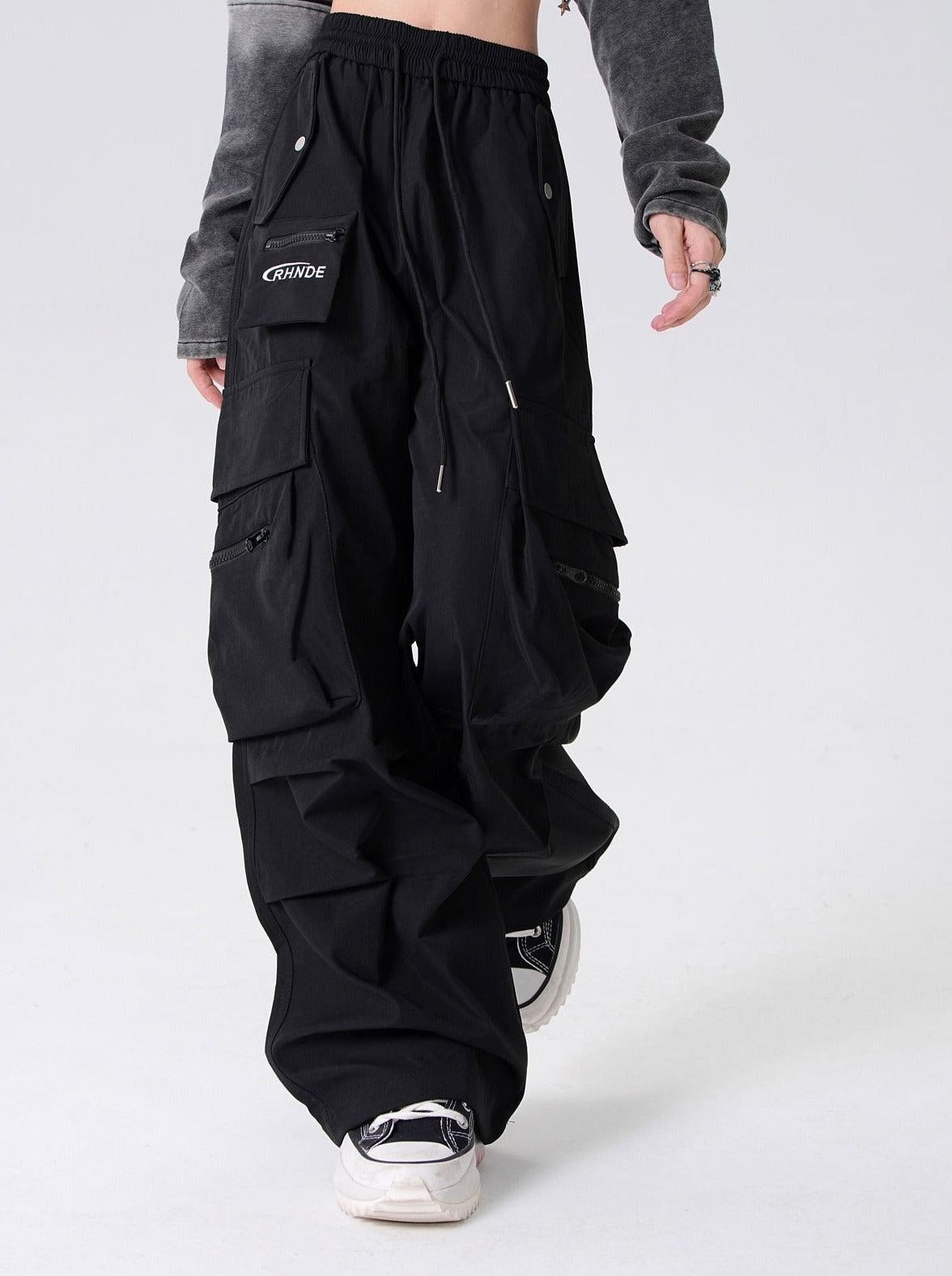 Casual loose cargo straight pants